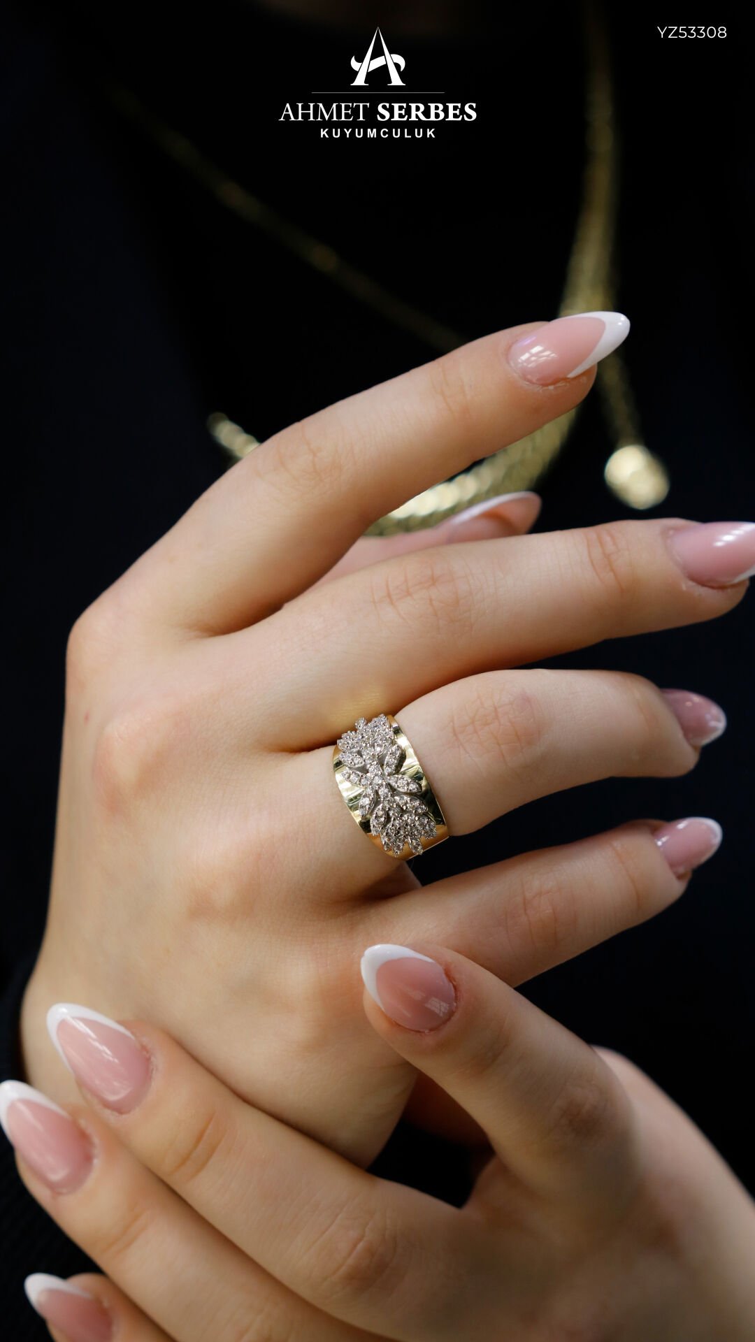 Taşlı Tasarım Yüzük