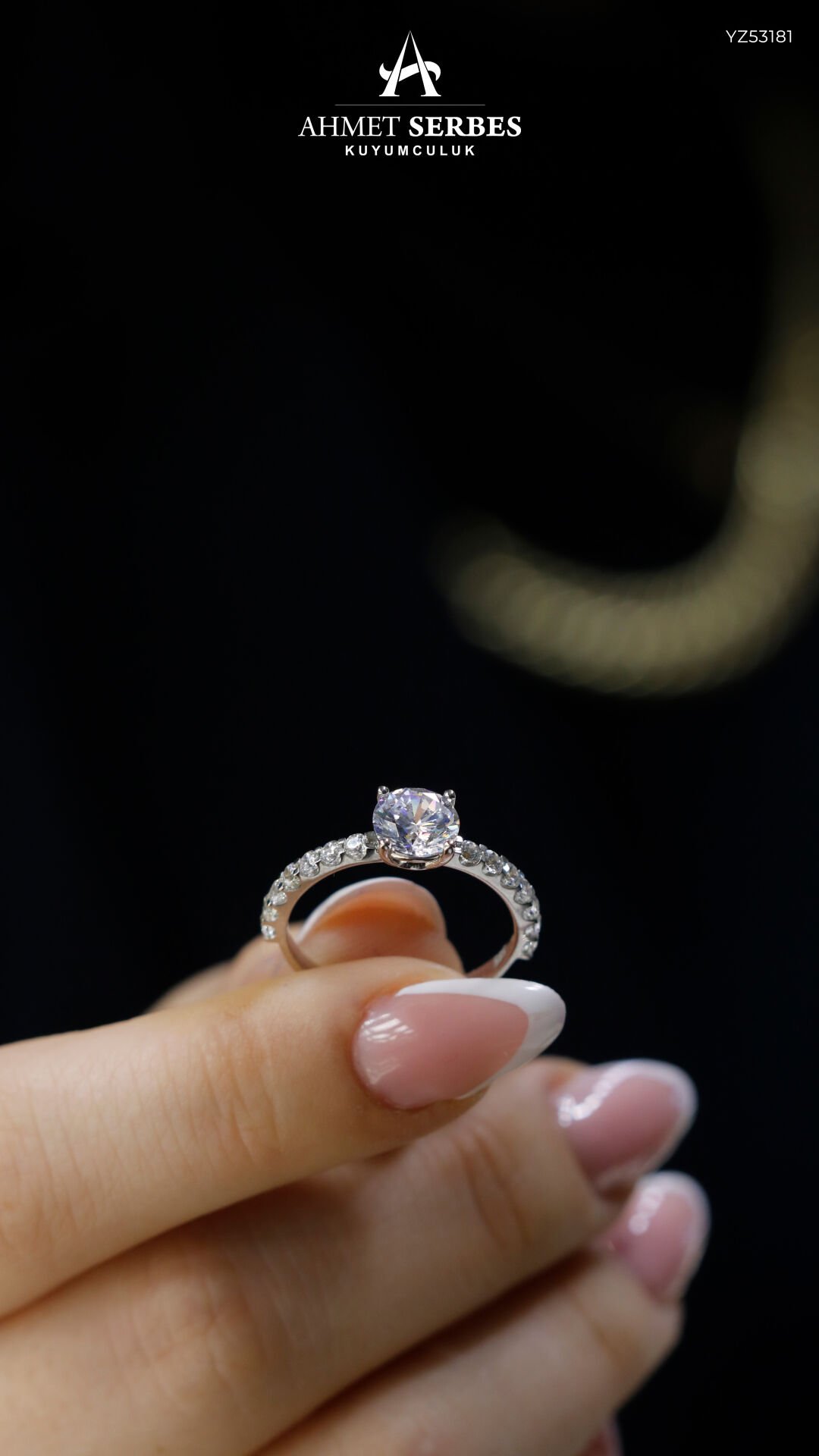 Yuvarlak Kesim Tektaş Yüzük