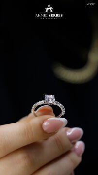 Yuvarlak Kesim Tektaş Yüzük