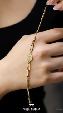 Yuvarlak Kalemli Altın Bileklik