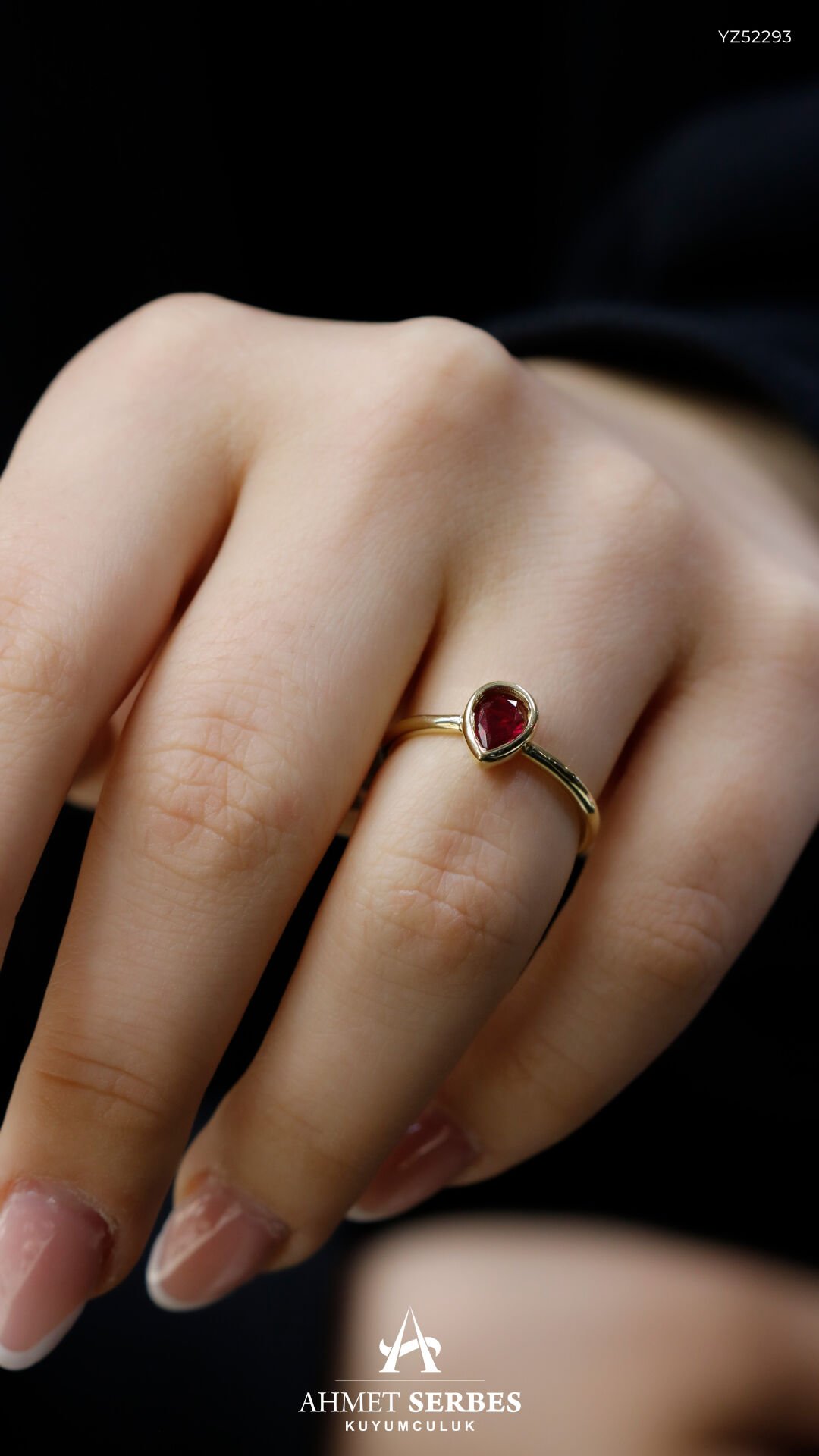 Cetaş Eterna Damla Taşlı Yüzük