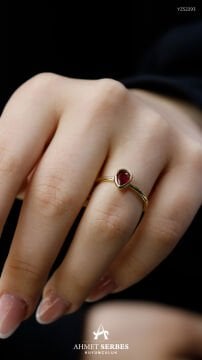 Cetaş Eterna Damla Taşlı Yüzük