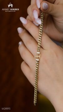 T Harf Altın Bileklik