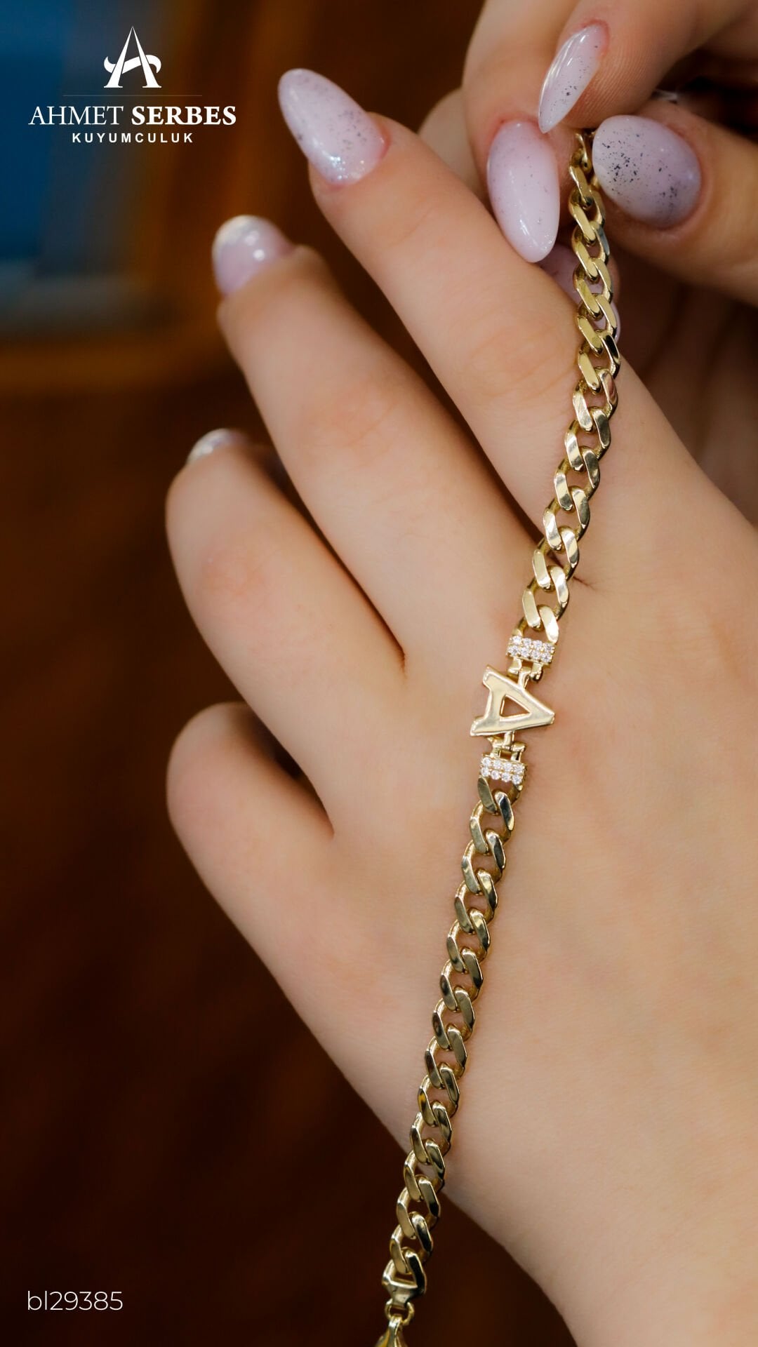 A Harf Altın Bileklik