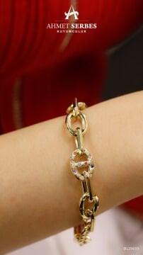 Renkli Taşlı Ataç Bileklik