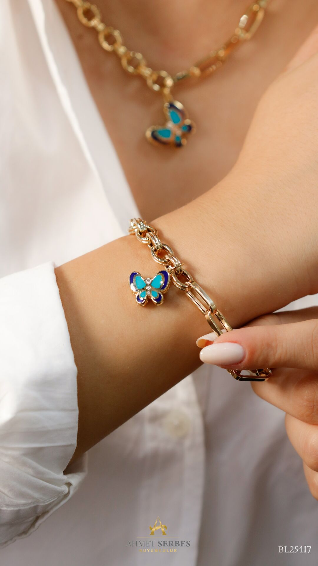 Cetaş Mineli Kelebek Bileklik