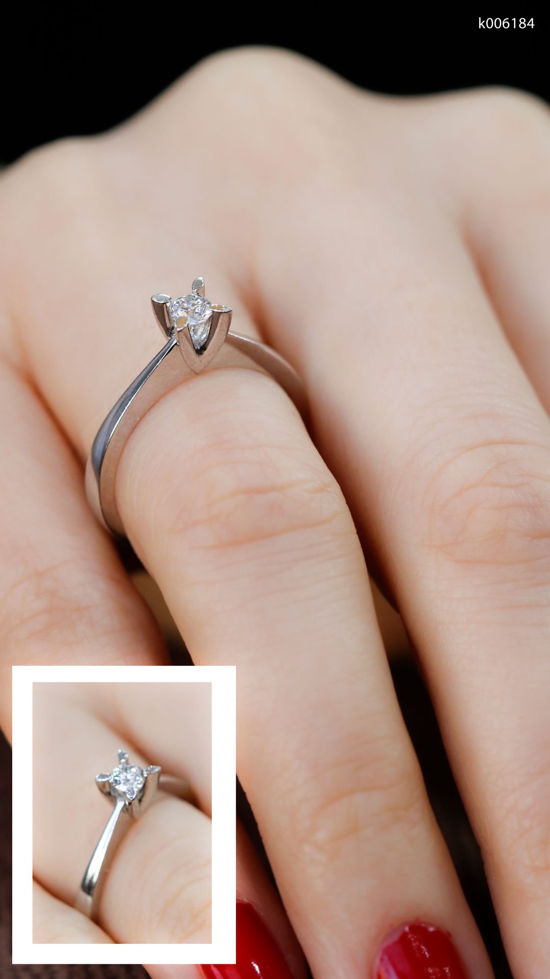 0.18 Karat Pırlanta Tektaş Yüzük