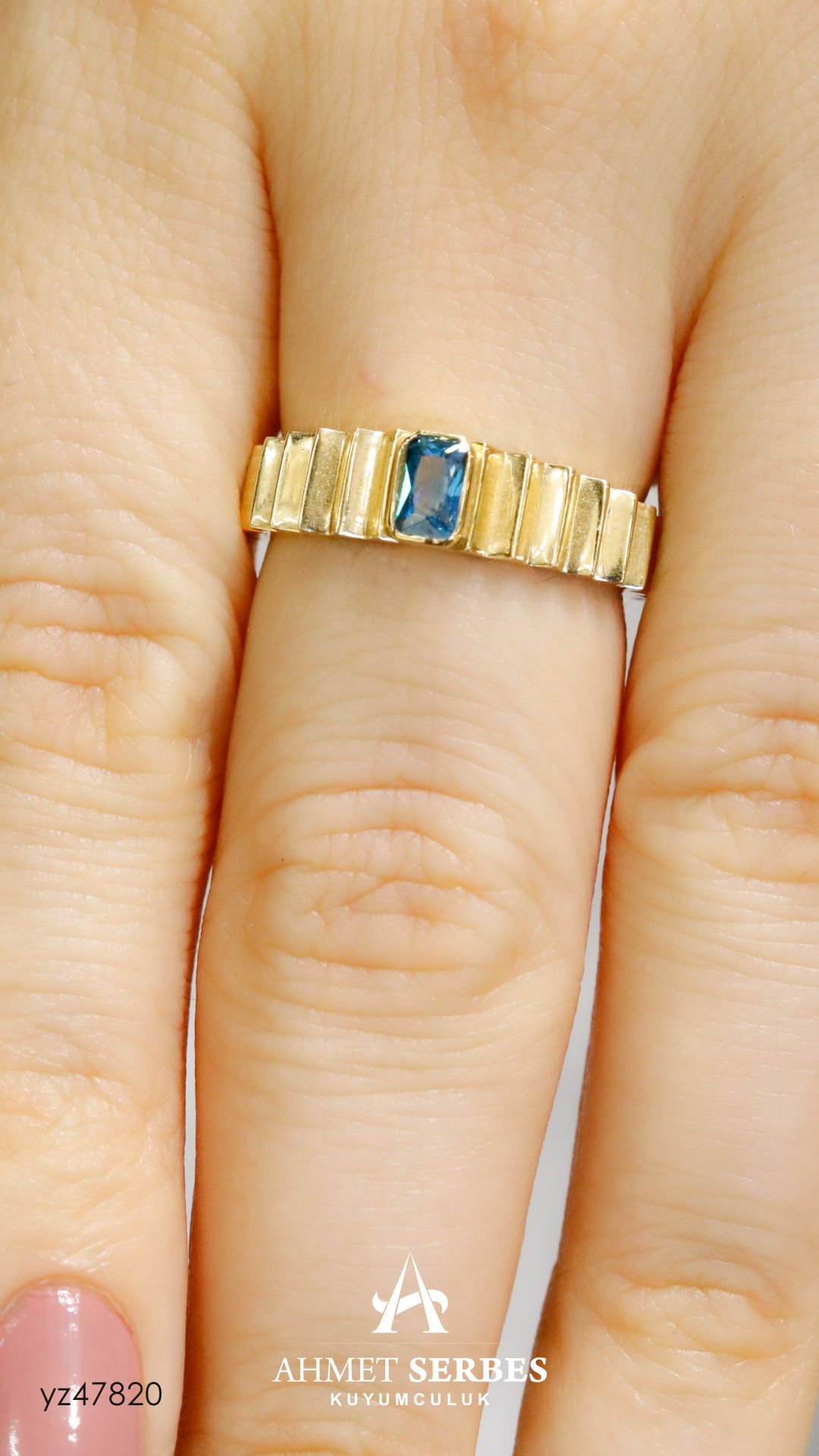 Mavi Taşlı Yüzük