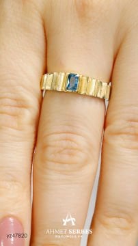 Mavi Taşlı Yüzük