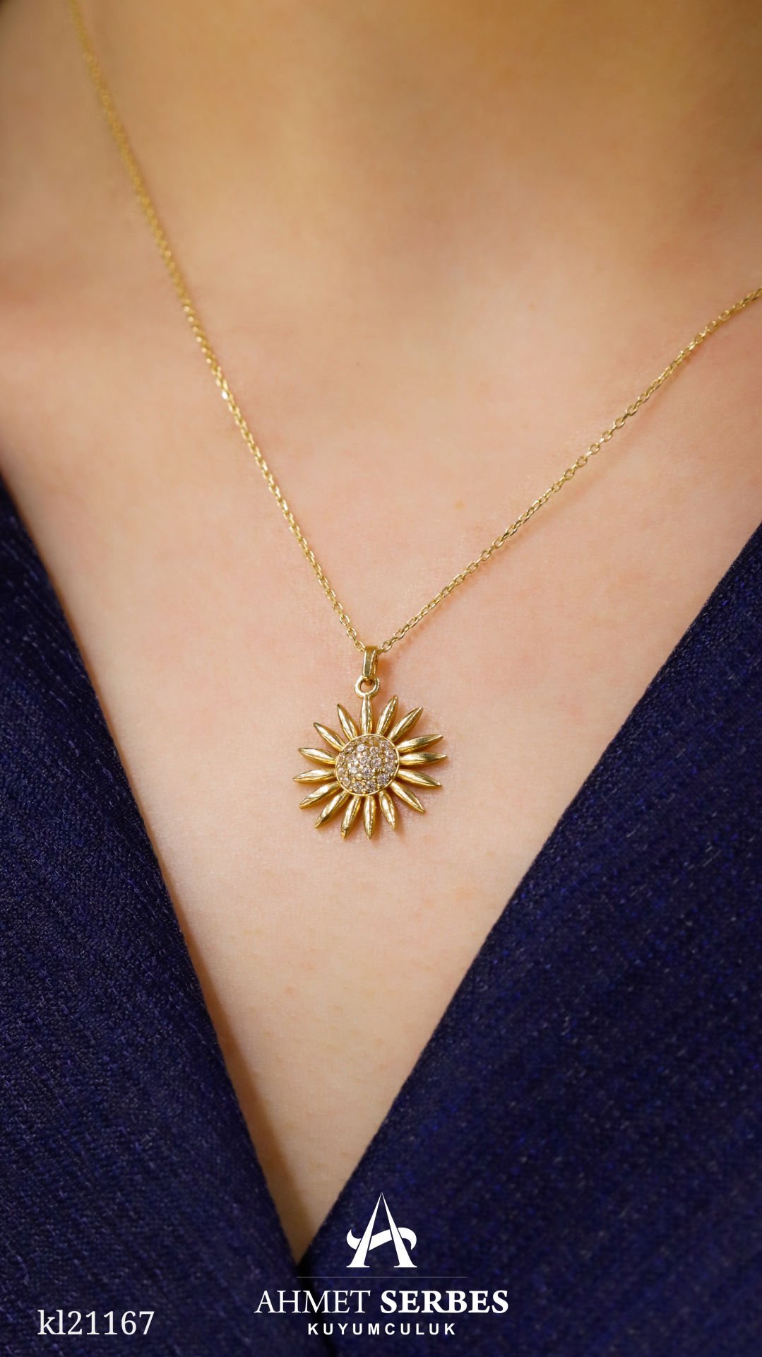 Güneş Altın Kolye