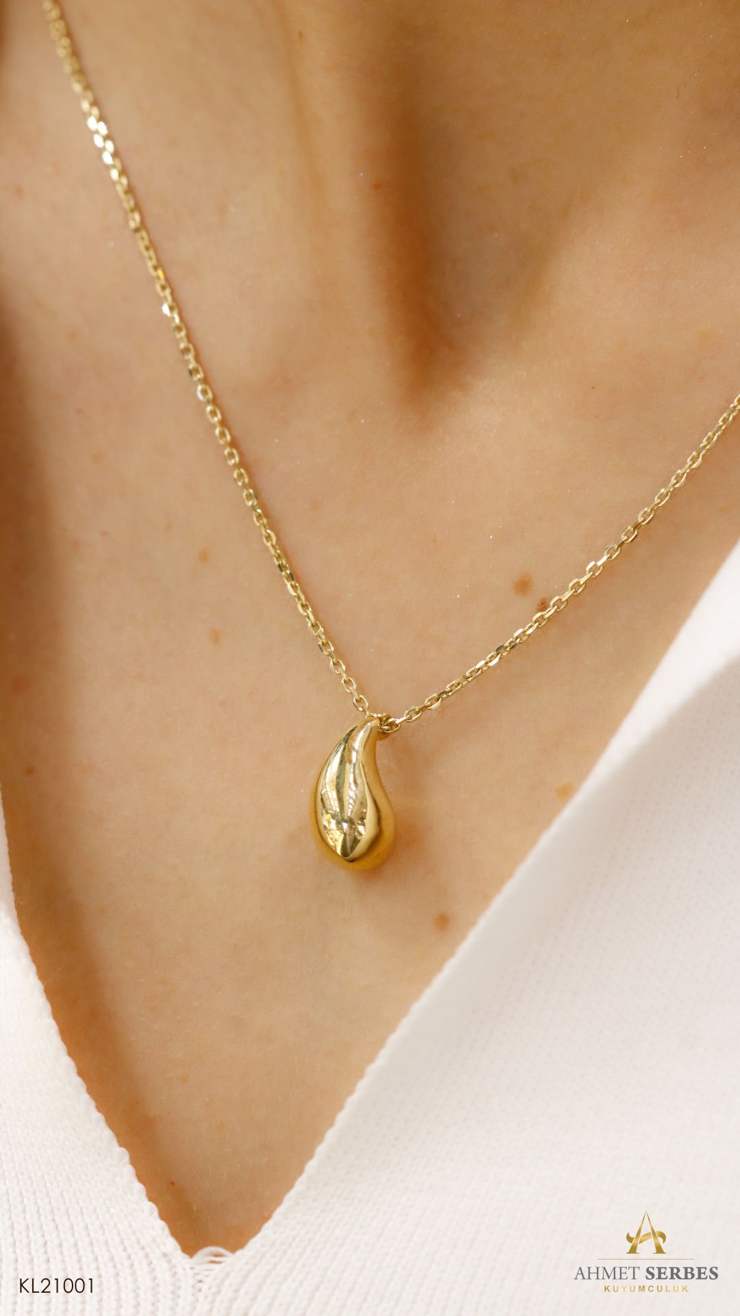 Damla Altın Kolye