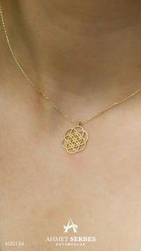 Yaşam Çiçeği Altın Kolye