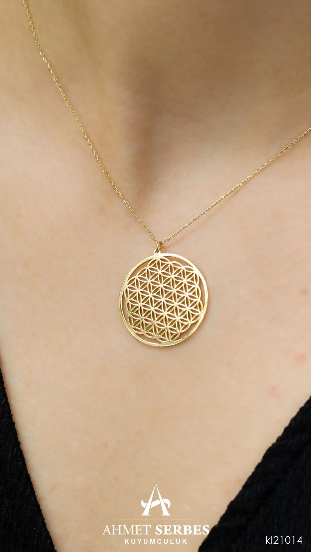 Yaşam Çiçeği Altın Kolye