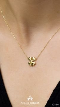 Yonca Altın Kolye