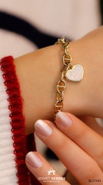 Cetaş Sedefli Kalp Bileklik