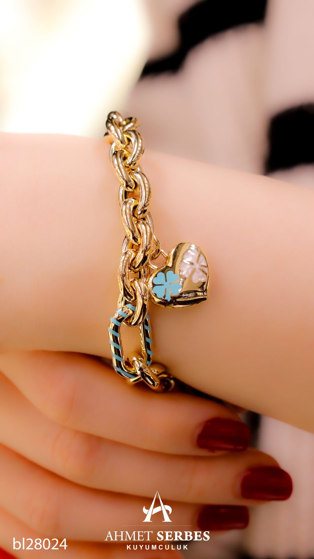 Cetaş Eterna Mavi Mineli Bileklik