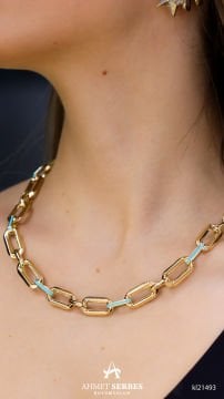 Cetaş Eterna Mavi Mineli Ataç Kolye