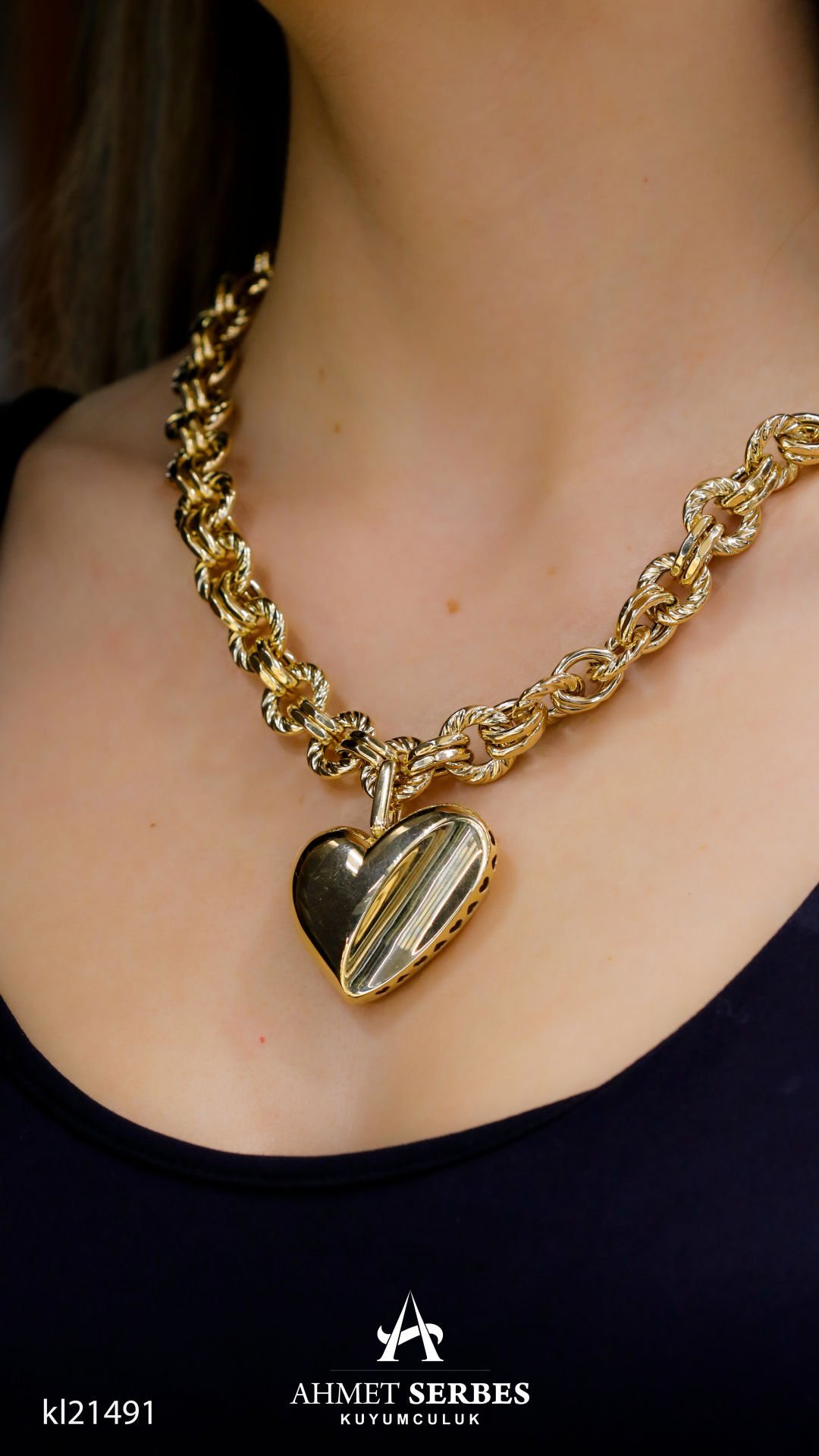 Cetaş Eterna Kalp Kolye