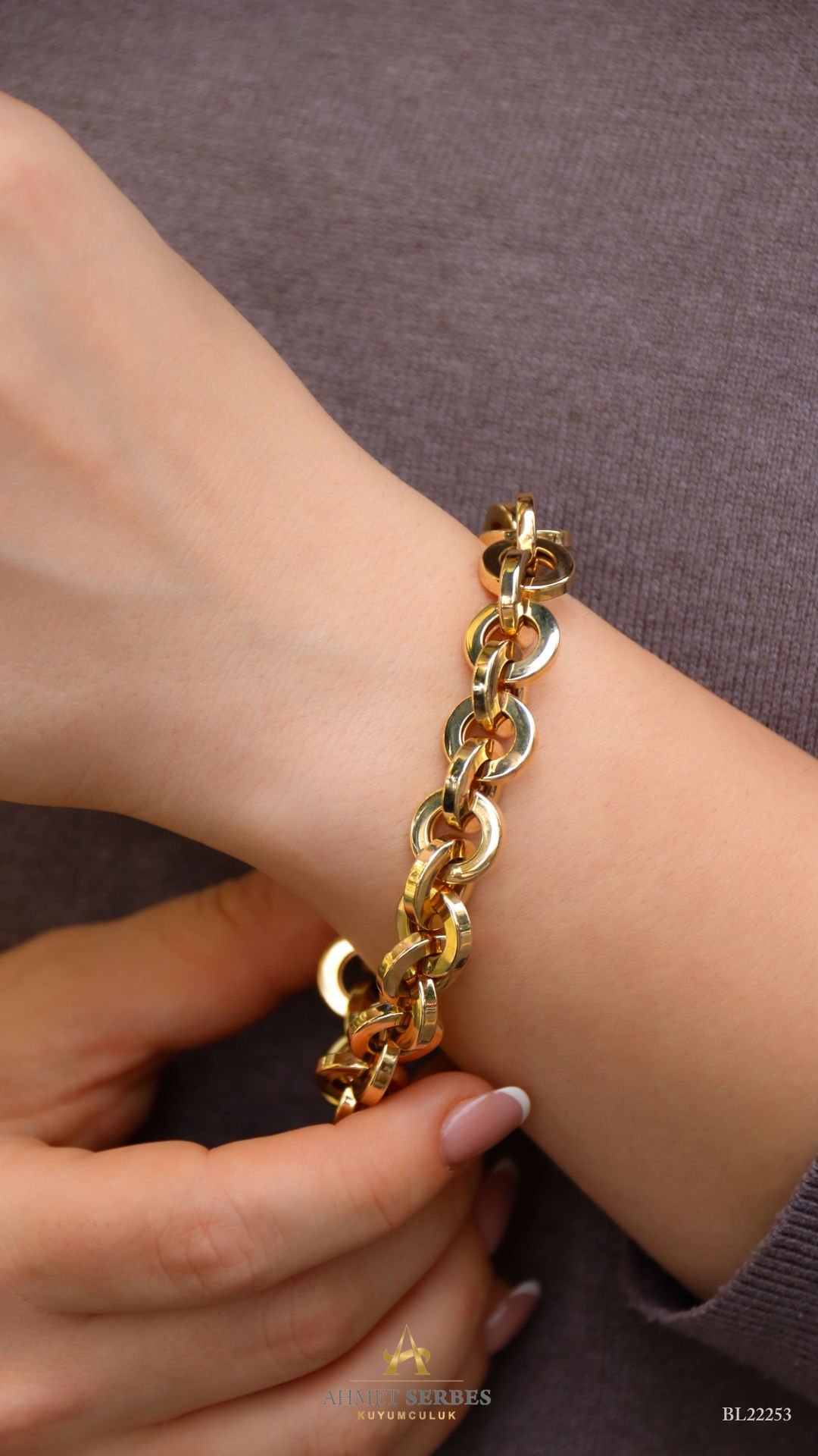 Büyük Altın Zincir Bileklik