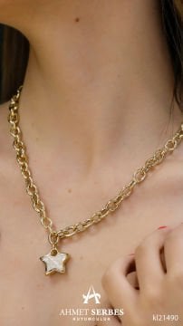 Cetaş Sedefli Yıldız Kolye