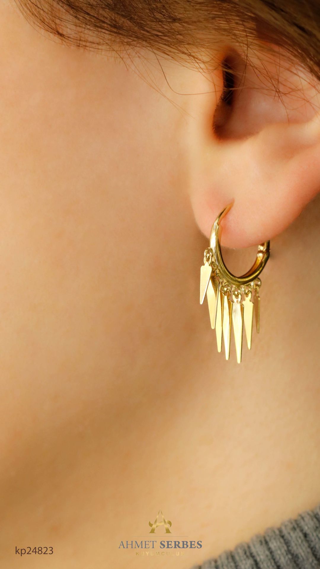 Sallantılı Halka Küpe