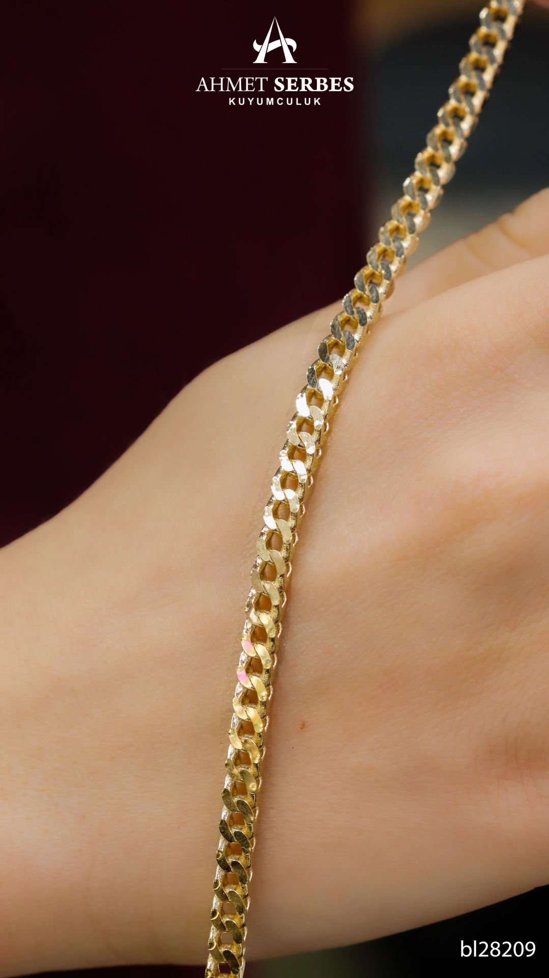 3 Boyutlu Altın Gurmet Bileklik