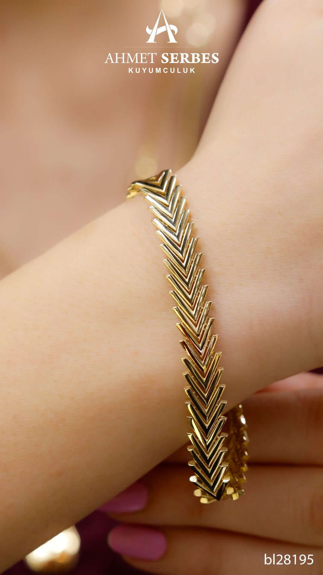 Balıksırtı Altın Bileklik