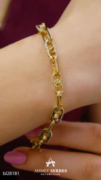 Taşlı Çivili Ataç Bileklik