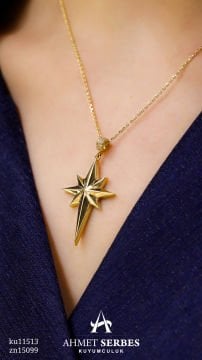 Kuzey Yıldızı Altın Kolye