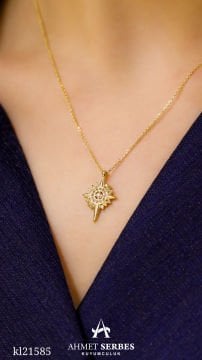 Altın Kutup Yıldızı Kolye