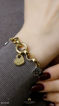 Cetaş Kalpli Yoncalı Bileklik