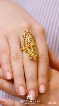 22 Ayar Altın Hint Yüzük