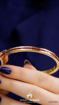 Cetaş Kırmızı Taşlı Kelepçe