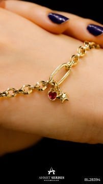 Cetaş Kırmızı Kalp Şans Bilekliği