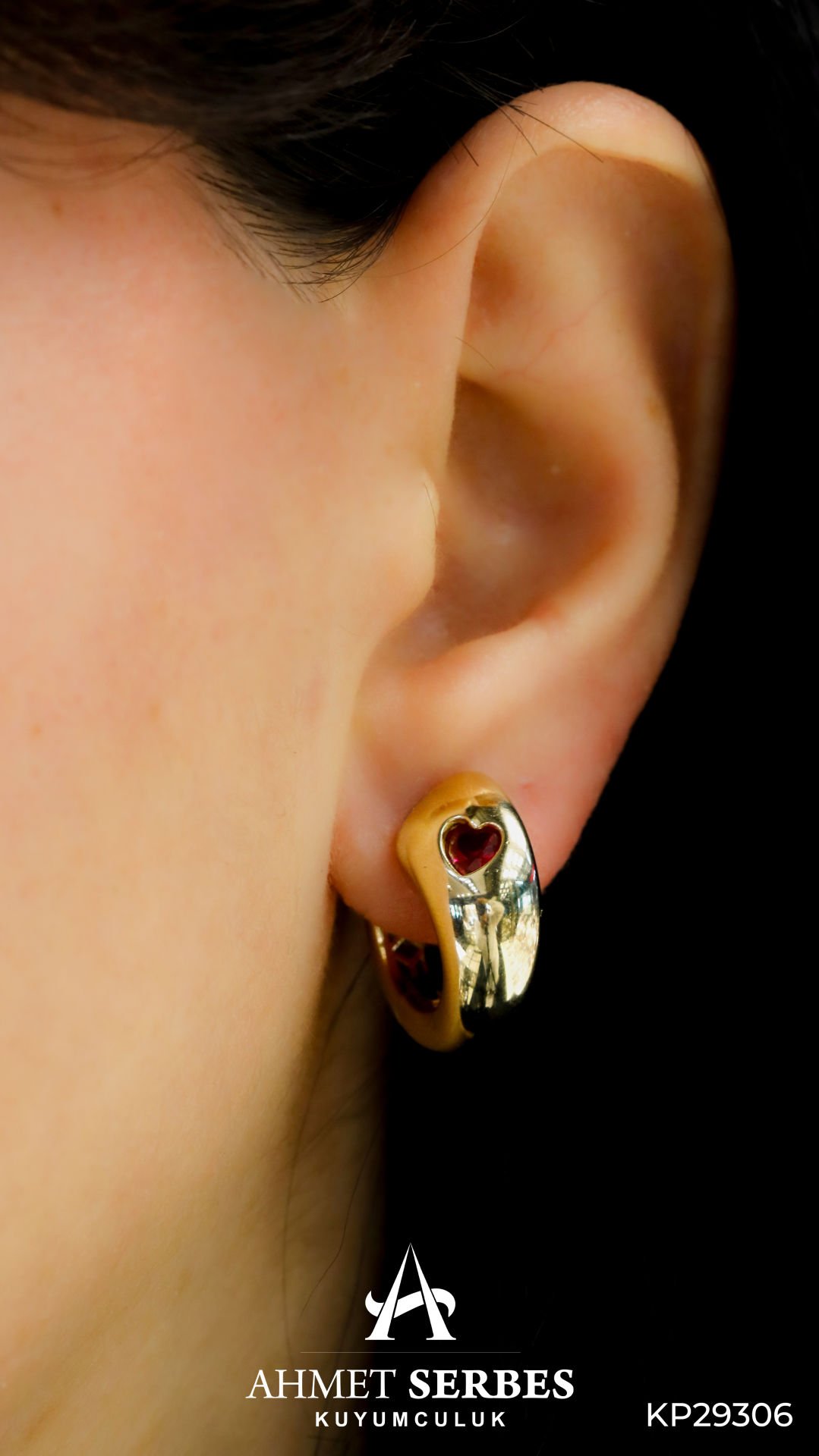 Cetaş Kalpli Eterna Küpe