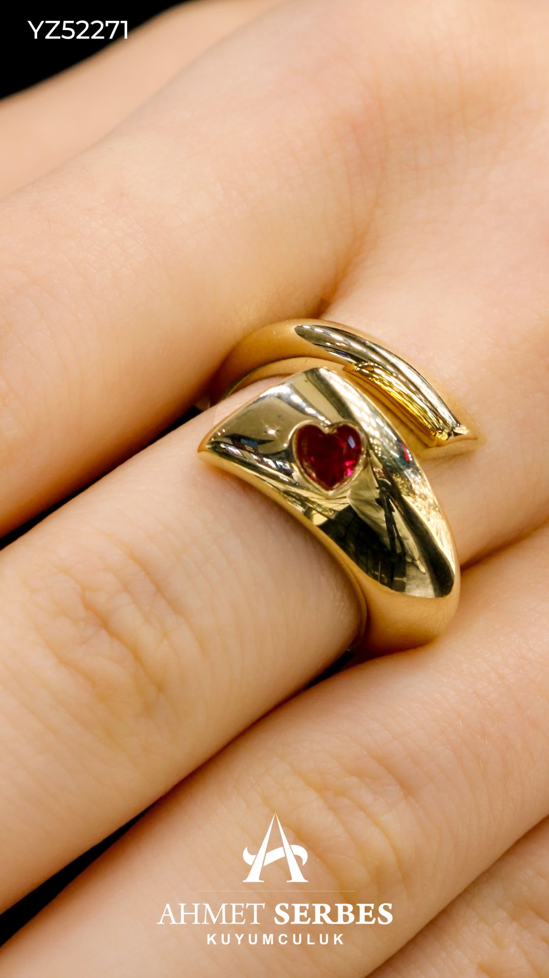 Cetaş Eterna Kalpli Yüzük