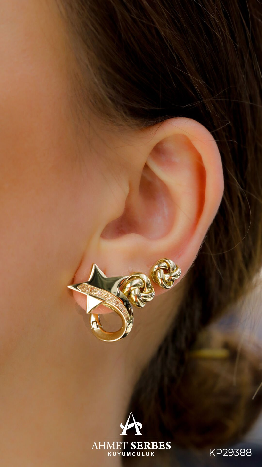 Cetaş Eterna Yıldızlı Küpe