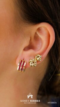 Cetaş Eterna Taşlı Küpe