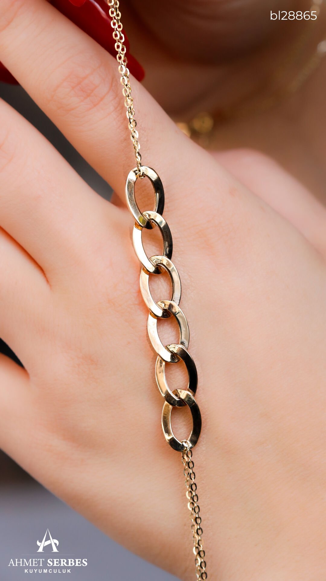 Zincir Model Altın Bileklik