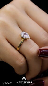 Damla Taş Altın Yüzük