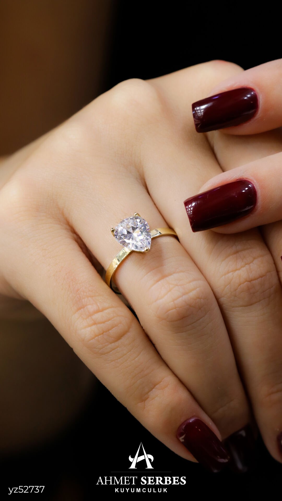 Damla Taş Altın Yüzük