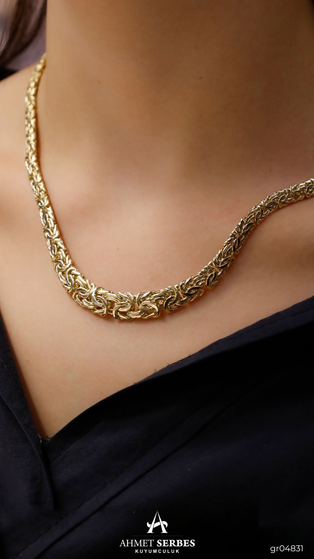 Kral Süzme Altın Kolye