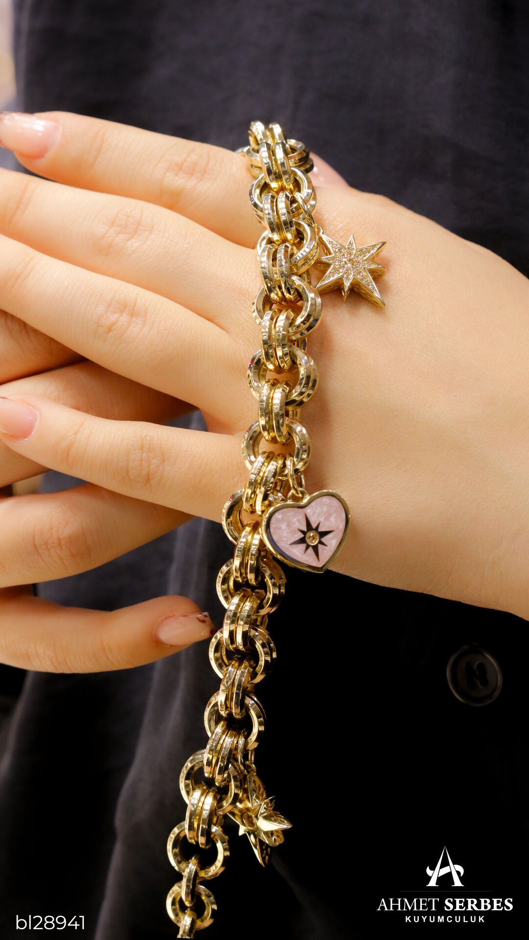 Cetaş Kuzey Yıldız Charmlı Bileklik