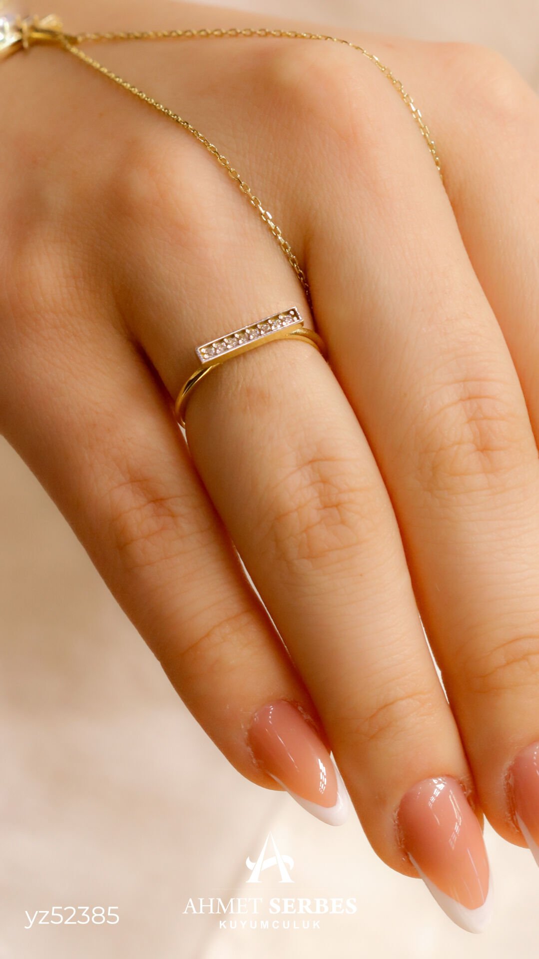 Dikdörtgen Taşlı Yüzük