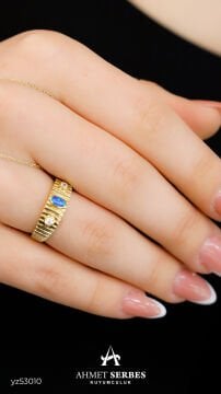 Mavi Taşlı Yüzük