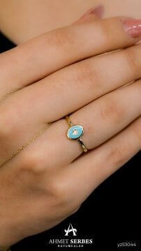 Mavi Mineli Yüzük