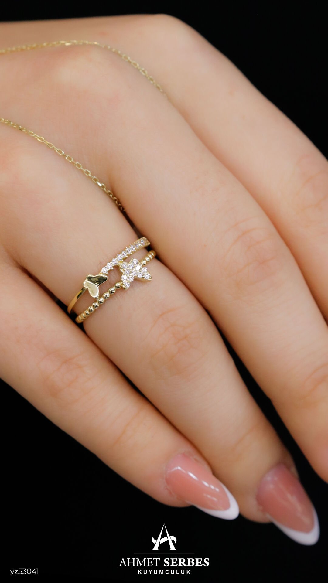 Kelebekli Altın Yüzük