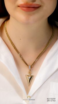 Üçgen Modern Kolye