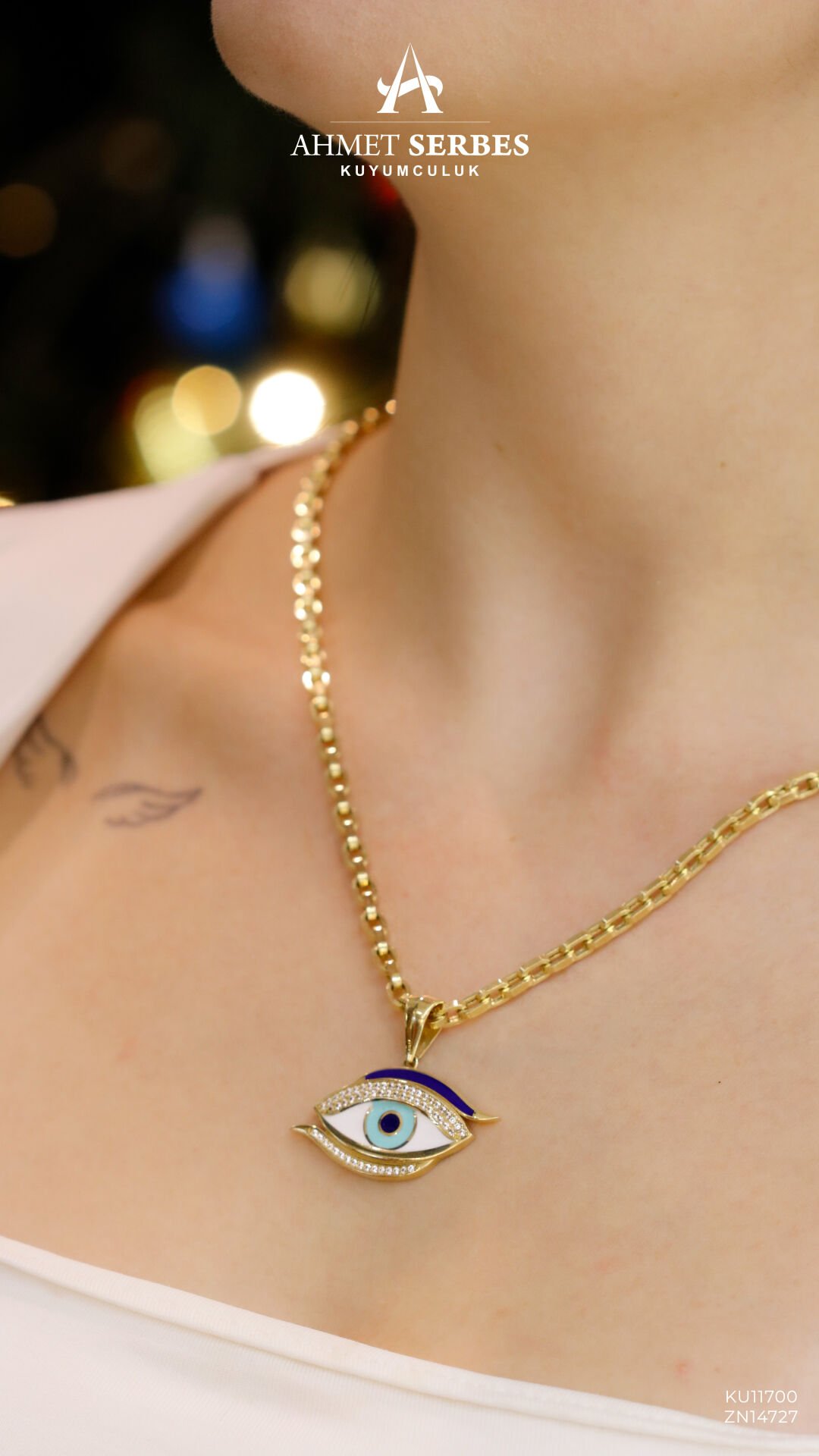 Mineli Göz Kolye