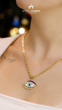 Mineli Göz Kolye